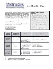 early childhood development - INEE