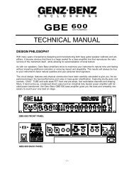 GBE 600 Technical Manual - Genz Benz