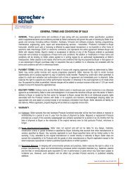 Download Terms & Conditions of Sale [PDF] - Sprecher + Schuh