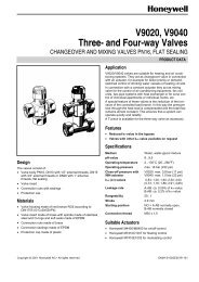 Specification sheet (English) - Honeywell