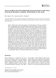 The use of iodised salt in the manufacturing of processed foods in ...