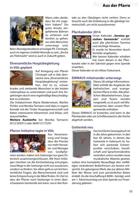 Pfarrblatt Emmaus Heft 4/2013 - Stift Wilten