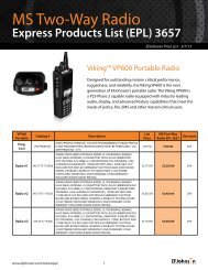 Viking VP600 Spec Sheet - EFJohnson