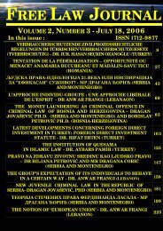 free law journal volume 2, number 3 - Free World Publishing Inc.