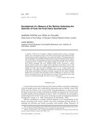 Development of a Measure of the Motives Underlying ... - UCL