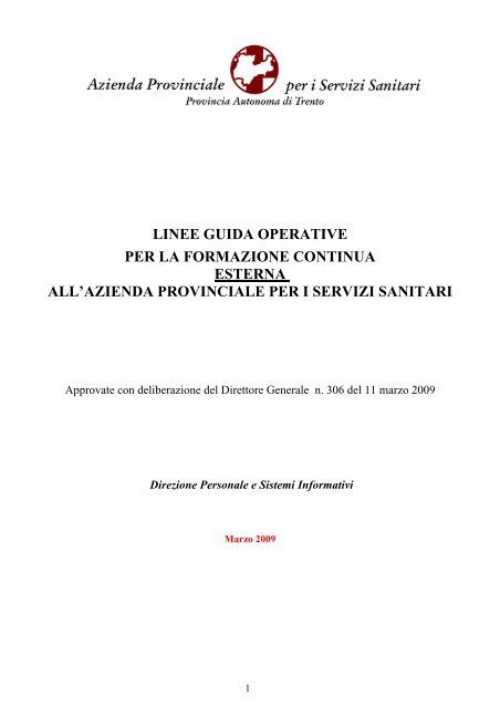 linee guida operative per la formazione continua esterna all'azienda ...