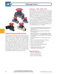 Diaphragm Valves - Spears Manufacturing Co.
