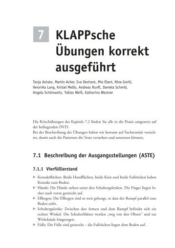 KLAPPsche Übungen korrekt ausgeführt 7