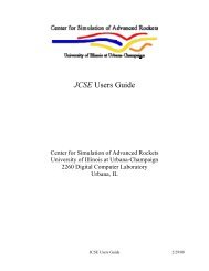 User's Guide - Center for Simulation of Advanced Rockets