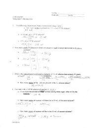 Chemistry Quiz: Molarity