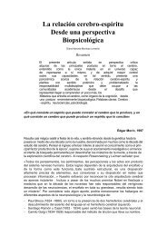 La relaciÃ³n cerebro-espiritu desde una perspectiva biopsicolÃ³gica