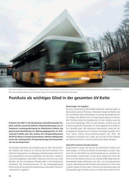 Leistungsbericht 2007 - PostBus