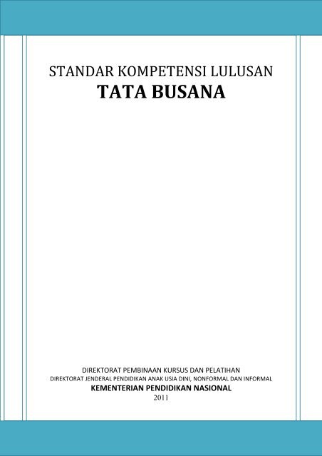 Standar Kompetensi Lulusan Tata Busana