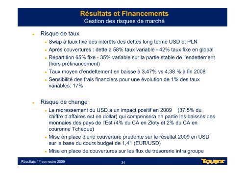 RÃ©union SFAF du 3 Septembre 2009 sur les comptes ... - Touax