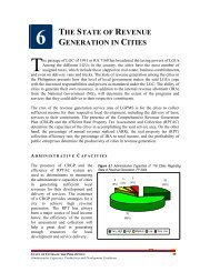 Chapter 6: The State of Revenue Generation in Cities - LGRC DILG 10