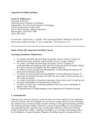 Capstone Portfolio Syllabus Frank R. DiSilvestro Associate ...