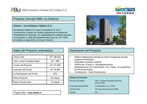 Cartera proyectos - Bci