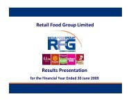 FY2009 Results Presentation - Retail Food Group