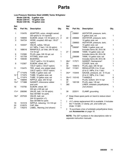 308369K 5-, 10-, and 15-Gallon Pressure Tanks ... - Graco Inc.