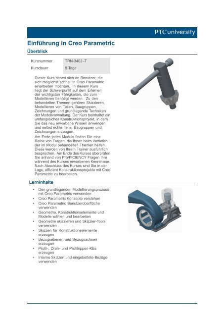 Einführung In Creo Parametric