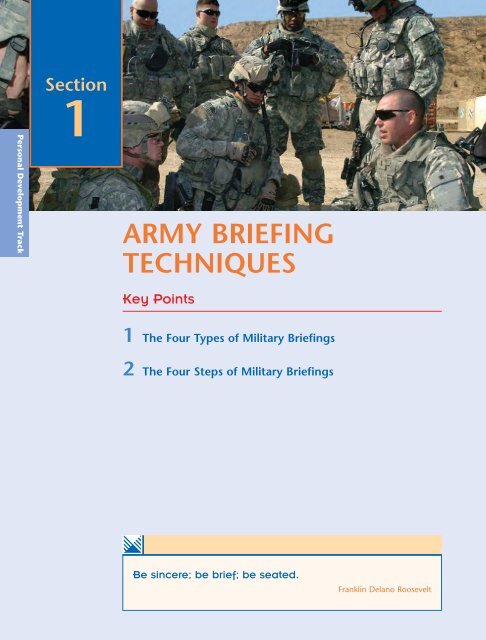 Army Briefing Techniques.pdf - UNC Charlotte Army ROTC