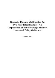 Domestic Finance Mobilization for Pro-Poor Infrastructure ... - OECD