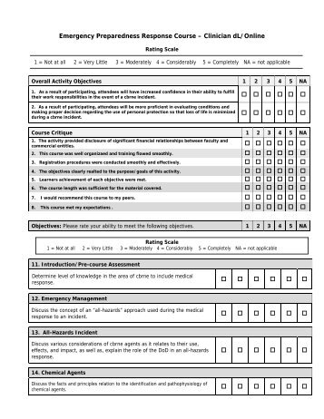 Evaluation Form