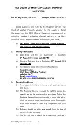 Quotations are invited by the Registrar General, High Court of ...