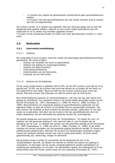 Onderzoeksrapport Deel III - Katholieke Hogeschool Kempen