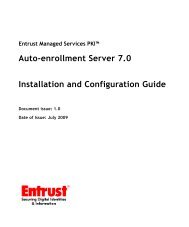 Auto-enrollment Server 7.0 Installation and Configuration ... - Entrust