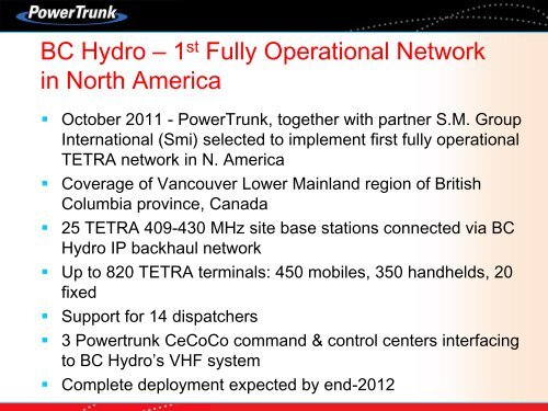 TETRA in North America - Peter Clemons