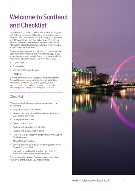 International Student Guide File - City of Glasgow College