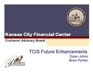TCIS Future Enhancements - Financial Management Service