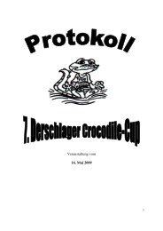 Protokoll 7. Deshlager Crocodile-Cup 1 - Schwimmen