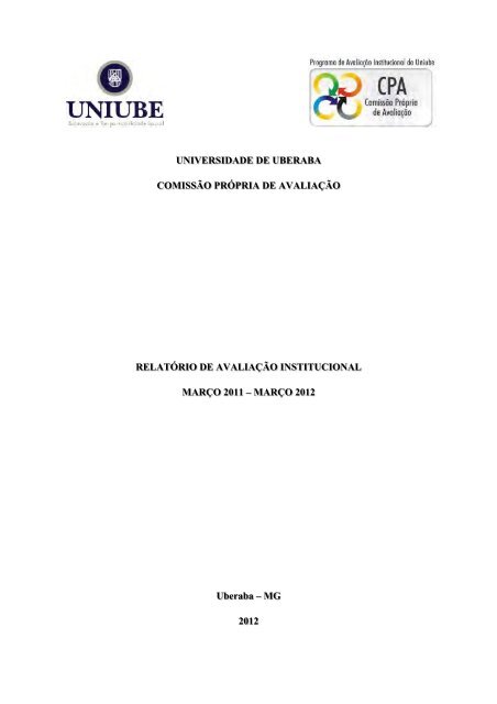 Avaliação Institucional - Março 2011/Março 2012 - Uniube