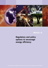 Regulatory and policy options to encourage energy efficiency - unido