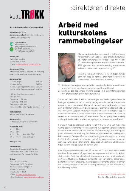 Kulturtrøkk nr. 2 - Norsk kulturskoleråd