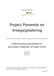 Brunssum project preventie en ... - Invoering Wmo