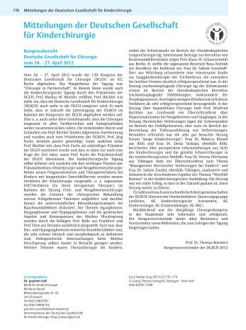 EJPS SOCITY 22(3).indd - Deutsche Gesellschaft für Kinderchirurgie