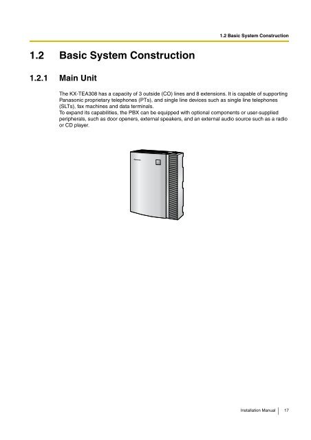 Installation Manual - Panasonic