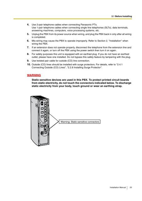 Installation Manual - Panasonic