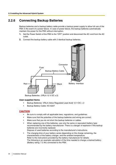 Installation Manual - Panasonic