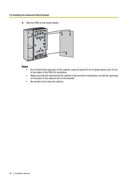 Installation Manual - Panasonic