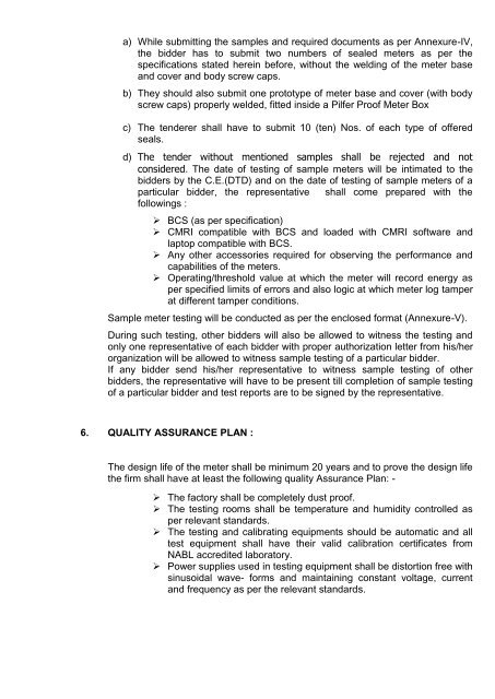 Technical Specification for A.C. Single Phase, 2 Wire ... - WBSEDCL