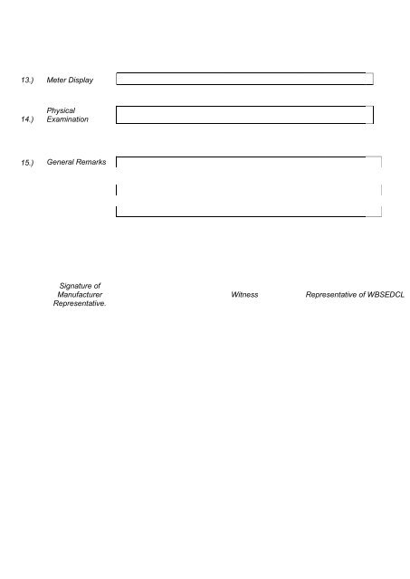 Technical Specification for A.C. Single Phase, 2 Wire ... - WBSEDCL