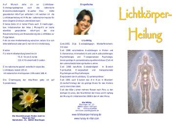 Lichtkörperheilung-Flyer als PDF - Munay-Ki