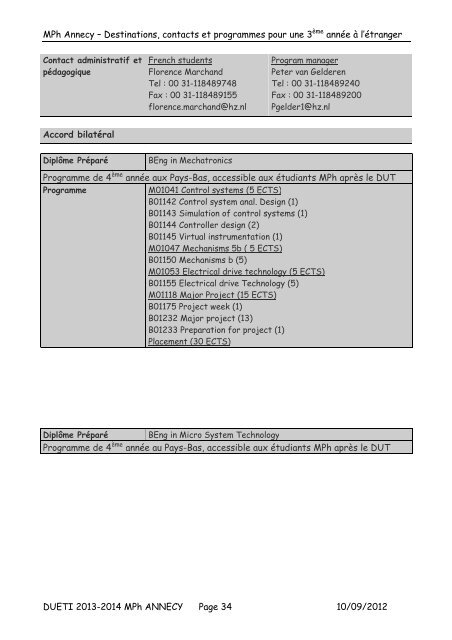 Mesures Physiques Annecy - IUT Annecy