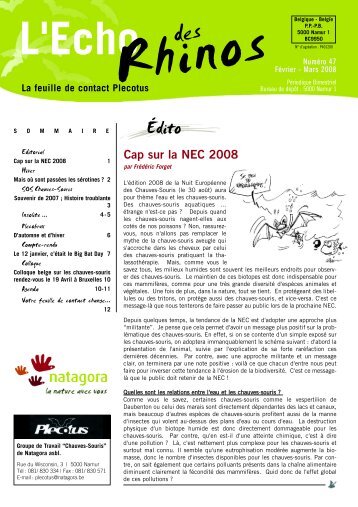 Echo des Rhinos 47 - Natagora