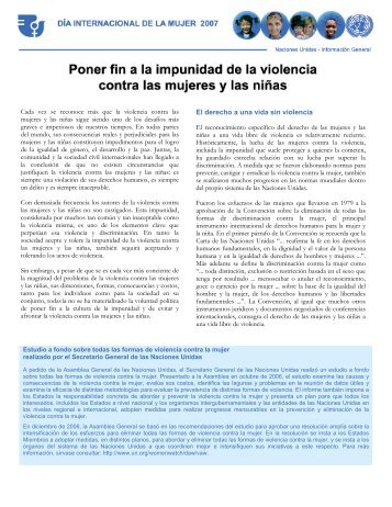 El derecho a una vida sin violencia - CINU