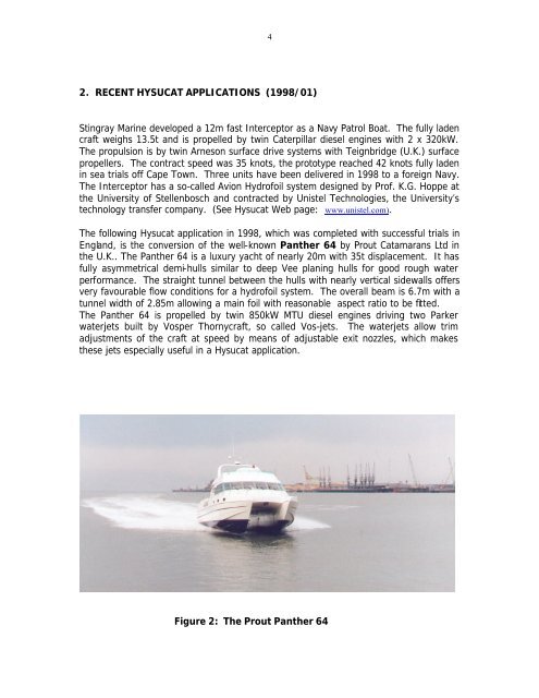 Recent Applications of Hydrofoil-Supported- Catamarans - Boat ...